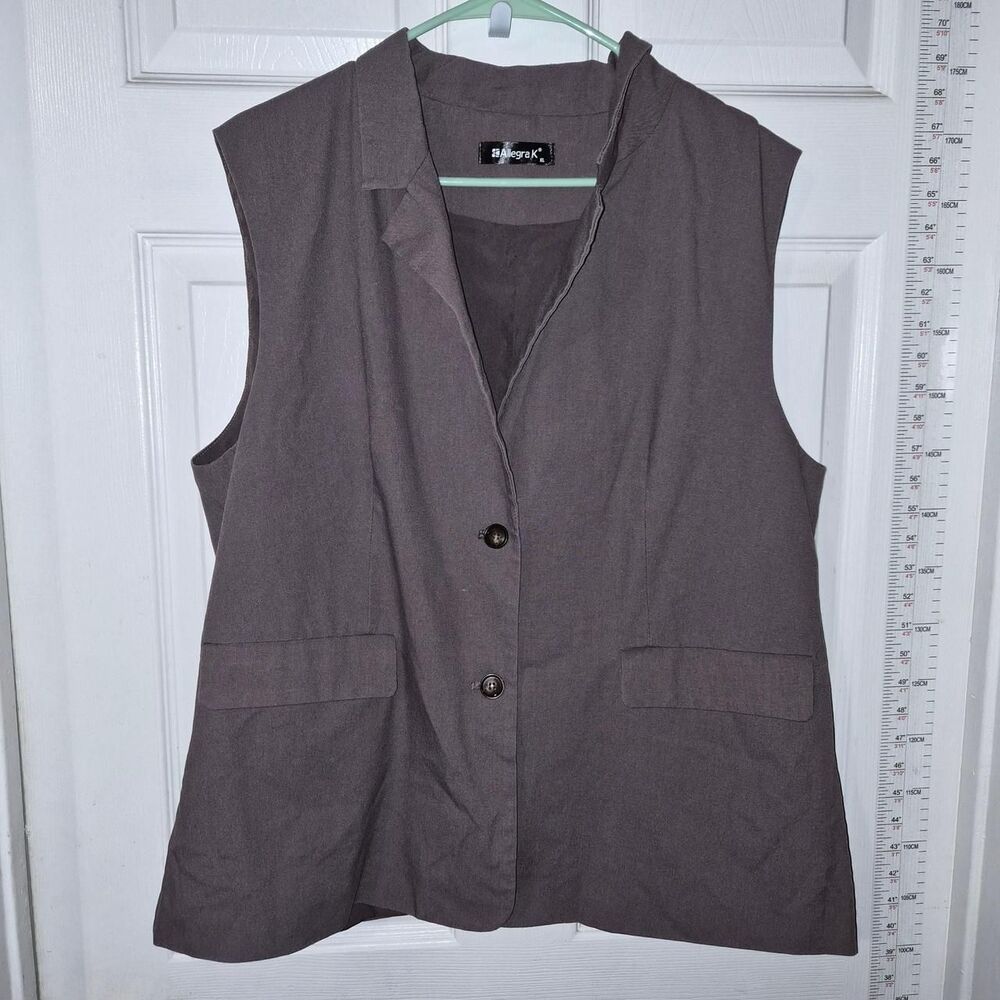 Allegra-k Women's Grey and Brown Vest-undershirts